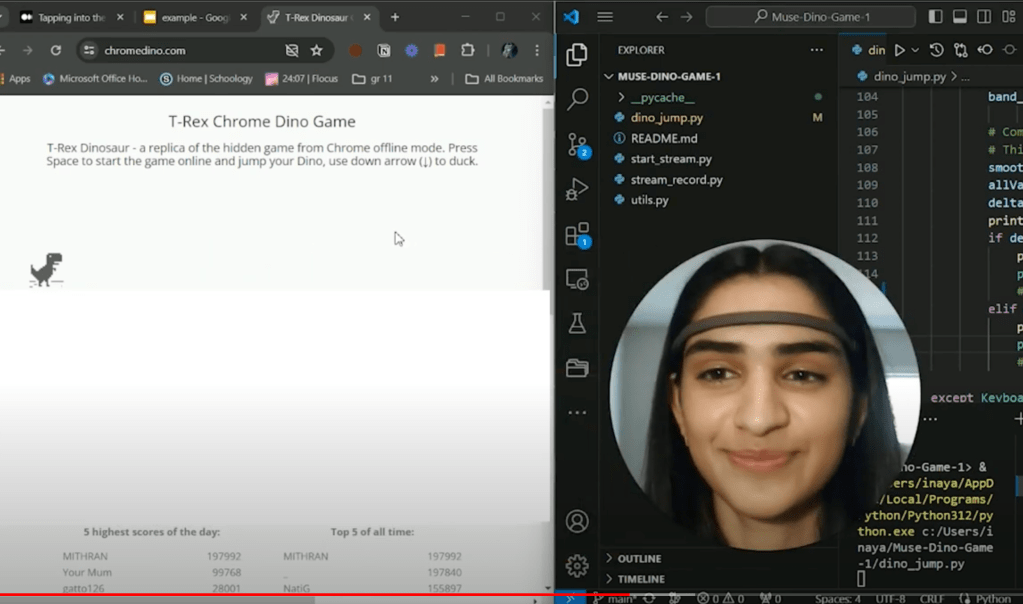 Playing the Chrome Dino Game… Via the&nbsp;Mind!